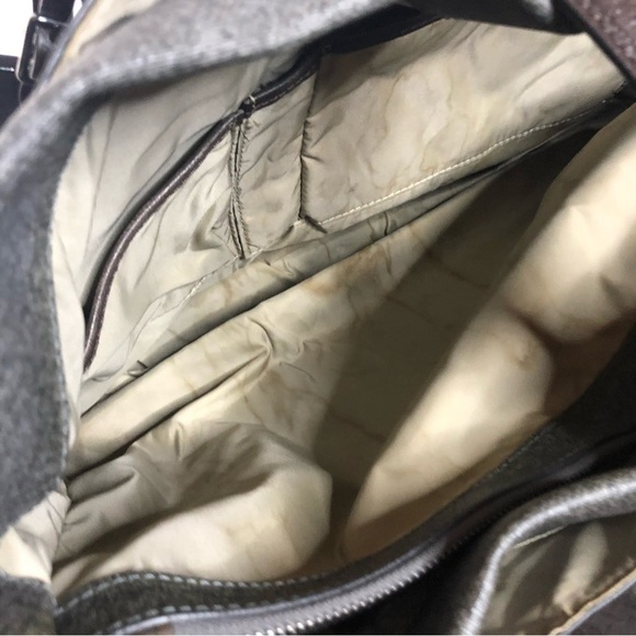 Tumi Villa Viverone Gray & Brown Leather Trimmed Business Tote - Picture 8 of 8